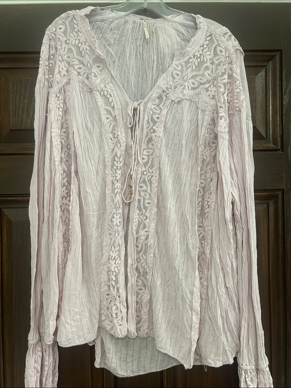NWT Free People Forevermore Lace Top Size Large Lavender Z29